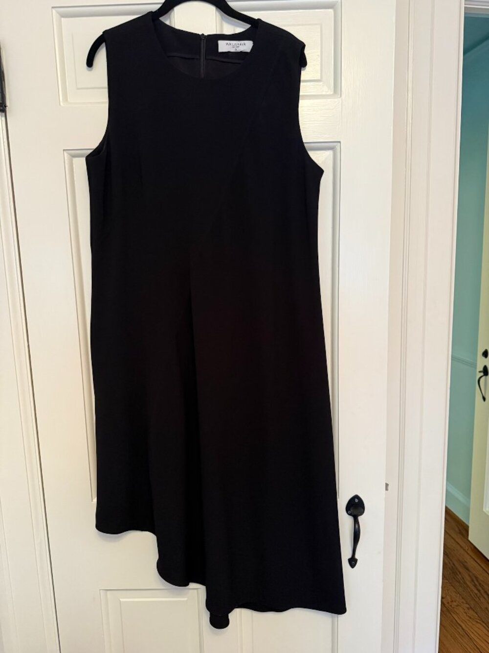 M.M.LaFleur Black Asymmetric Hem Sheath Dress